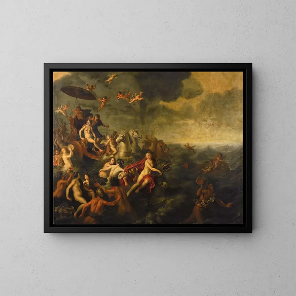 Galatée en Acis - Adriaen van Nieulandt — ingelijst kunstwerk aan de muur