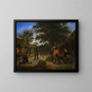 Adriaen van Ostade - Ballplayers in the inn garden.webp