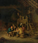 van Quatre joueurs de cartes dans un intérieur rustique - Adriaen van Ostade — weergave van het kunstwerk