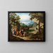 van Apollon en Minerva die de Muzen verlaat voor Venus, Ceres en Bacchus - Adriaen van Stalbemt — ingelijst kunstwerk aan de muur
