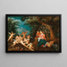 De Heilige Familie met engelen die spelen op het kruis - Adriaen van Stalbemt — ingelijst kunstwerk aan de muur
