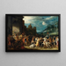 Les Horaces entrant dans Rome - Adriaen van Stalbemt — framed artwork on a wall