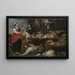 Visverkopersmarkt - Adriaen van Utrecht — ingelijst kunstwerk aan de muur