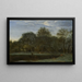 Bosrijke open plek met grazende herten - Adriaen van de Velde — ingelijst kunstwerk aan de muur