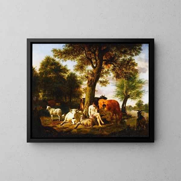Mercure, Argus en Io - Adriaen van de Velde — ingelijst kunstwerk aan de muur