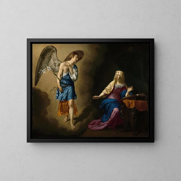 L'Aankondiging aan de Maagd - Adriaen van de Velde — ingelijst kunstwerk aan de muur