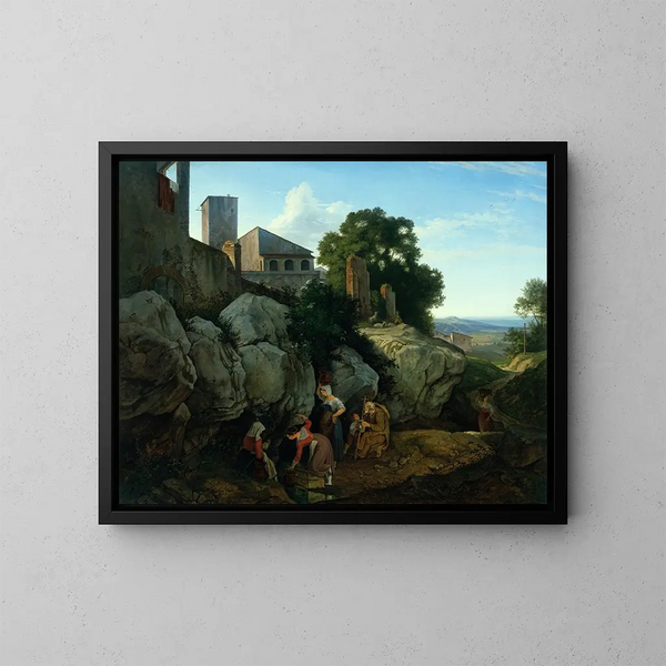 Ariccia - Adrian Ludwig Richter — ingelijst kunstwerk aan de muur