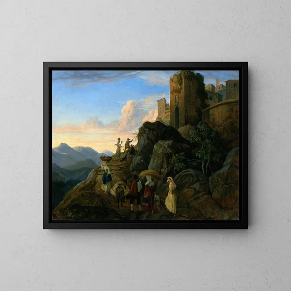 Civitella - Adrian Ludwig Richter — ingelijst kunstwerk aan de muur