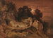 van Bergers au Feu Paysage du Soir - Adrian Ludwig Richter — weergave van het kunstwerk