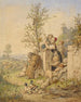 De lente is gearriveerd - Adrian Ludwig Richter — weergave van het kunstwerk