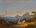La baie de Naples, Capri au-delà - Adrian Ludwig Richter — weergave van het kunstwerk