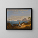 La baie de Naples, Capri au-delà - Adrian Ludwig Richter — ingelijst kunstwerk aan de muur