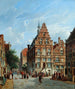 a view of the town hall of Oudewater - Adrianus Eversen — artwork view