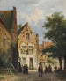 a lively street scene in a Dutch city - Adrianus Eversen — artwork view