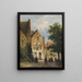 a lively street scene in a Dutch city - Adrianus Eversen — framed artwork on a wall