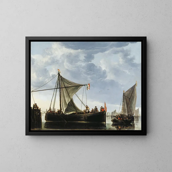 De Passageboot - Aelbert Cuyp — ingelijst kunstwerk aan de muur