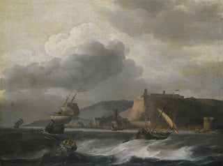 Aernout Smit - Shipping off a coast in choppy water.webp