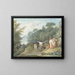 van Bergère avec des chèvres dans un paysage avec un lac - Aert Schouman — ingelijst kunstwerk aan de muur