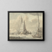 van Bateaux à voiles sur la rivière près de Dordrecht - Aert Schouman — ingelijst kunstwerk aan de muur