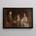 van Hermanus Boerhaave (1668-1738), professor de médecine à l'Université de Leyde, avec sa femme Maria Drolenvaux (1686-1746) et leur fille Johanna Maria (1712-91) - Aert de Gelder — ingelijst kunstwerk aan de muur