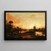van de zonsondergang op de Yssel - Aert van der Neer — ingelijst kunstwerk aan de muur