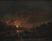 Brand in een dorp 's nachts - Aert van der Neer — weergave van het kunstwerk