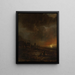 Nachtvissen - Aert van der Neer — ingelijst kunstwerk aan de muur