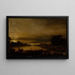 Landschap met kanaal bij schemering - Aert van der Neer — ingelijst kunstwerk aan de muur