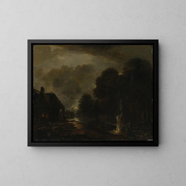 De hoefsmid - Aert van der Neer — ingelijst kunstwerk aan de muur
