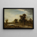 Dorpvijver - Aert van der Neer — ingelijst kunstwerk aan de muur