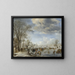 van Winter in Holland, schaats scène - Aert van der Neer — ingelijst kunstwerk aan de muur