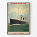 Vintage Cherbourg advertising poster – American Line transatlantic ocean liner
