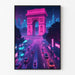 Paris Cyberpunk Poster - Arc de Triomphe