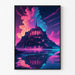 Poster Cyberpunk van de Mont Saint-Michel