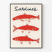 Poster Keukenversiering - Sardines