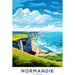 Poster Normandische Kliffen Vintage
