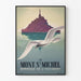 Poster Mont Saint-Michel vintage – Wonder van het Westen