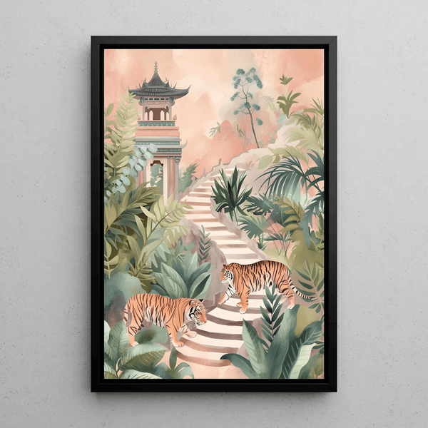 Affiche Tigres et Temple