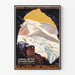 Poster Train du Mont-Blanc - Glacier de Bionnassay Vintage — framed artwork on a wall