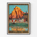 Vintage poster of the Meuse Valley in Belgium