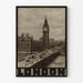 Vintage poster - Londen, het Parlement en Big Ben