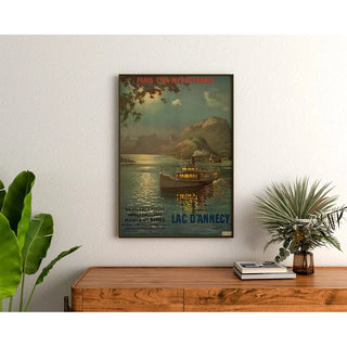 Affiche vintage PLM - Lac d'Annecy par François-Charles Cachoud