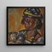 African Painting with a dog - Maurice Albert Loutreuil — framed artwork on a wall