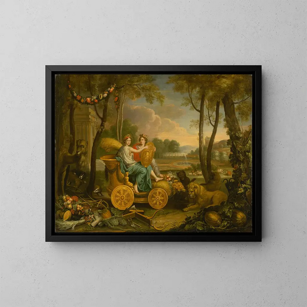 Apotheose van Lodewijk XIV - Na Charles Le Brun — ingelijst kunstwerk aan de muur