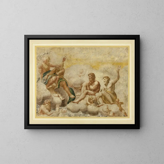 After Correggio - Saint Peter and other Seated Apostles with Saint John the Evangelist Below.webp