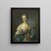 Portret van een jonge vrouw - Na Jean-Marc Nattier — ingelijst kunstwerk aan de muur
