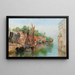 scène van een Venetiaans kanaal, schets - Agnes Brjesson — ingelijst kunstwerk aan de muur
