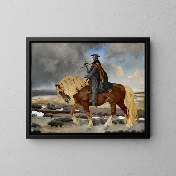 Niels Ebbesen - Agnes Slott-Møller — ingelijst kunstwerk aan de muur