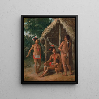 Agostino Brunias - A Leeward Islands Carib Family Outside A Hut.webp