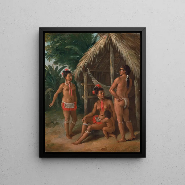 Agostino Brunias - A Leeward Islands Carib Family Outside A Hut.webp